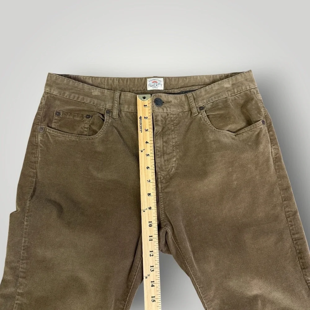 Faherty Brand Mens Brown‎ Organic Cotton Stretch Corduroy 5-Pocket Pants Size 32